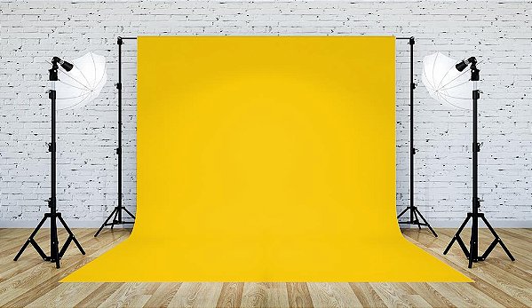 Tecido Fundo Infinito Fotográfico Chroma Key 1,78 X 2,20m - Amarelo Ouro