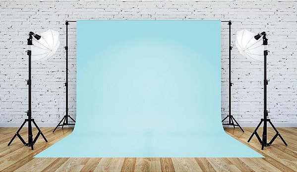 Tecido Fundo Infinito Fotográfico Chroma Key 1,78 X 2,20m - Azul Claro