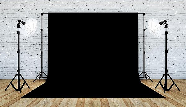 Tecido Fundo Infinito Fotográfico Chroma Key 1,78 X 2,20m - Preto