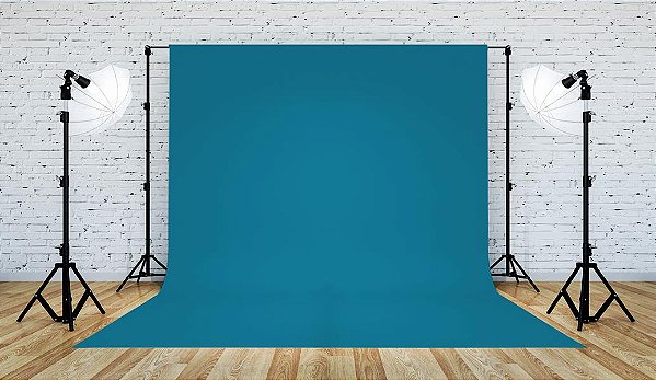 Tecido Fundo Infinito Fotográfico Chroma Key 1,78 X 2,20m - Azul Turquesa 1