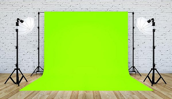 Tecido Fundo Infinito Fotográfico Chroma Key 1,78 X 2,20m - Verde Neon