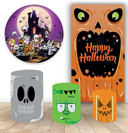 Trio Capa de Cilindro Vest Fácil Halloween mod 3 Kit Painel Casado