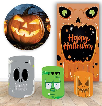 Trio Capa de Cilindro Vest Fácil Halloween mod 8 Kit Painel Casado