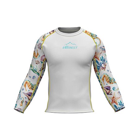 Camiseta Manga Longa Com Proteção Uv50 Verão Moda Praia Mod 10