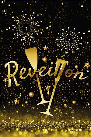 Painel Festa Retangular P/ Casado 1,5x2,2 Ano Novo, Réveillon
