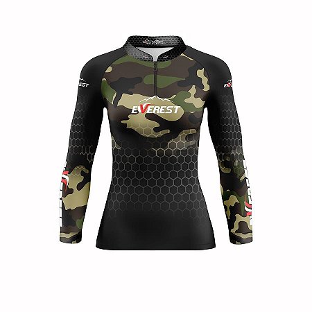 Camisa Camiseta Blusa Feminina Pesca Com Proteção Uv50 Pescaria CFP-04