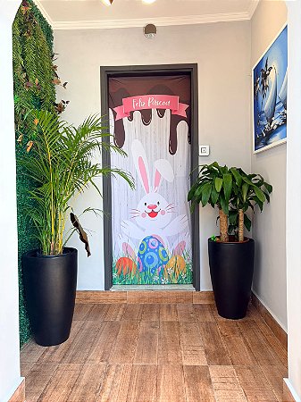 Capa Porta Para Decoração Pascoa Festa Tecido 0,87x2,23 Mod3