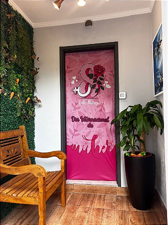 Capa Porta Para Decoração Festa Dia Da Mulher 0,87x2,23