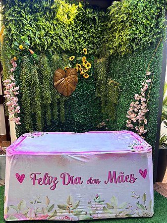 Capa De Mesa Para Festa Tecido Veste Fácil Dia Das Mães
