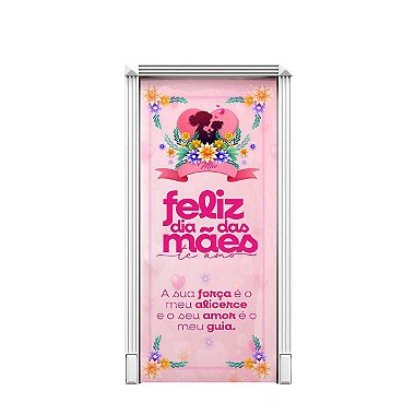 Capa Porta Para Decoração Dia Das Mães Tecido 0,87x2,23 Mod3