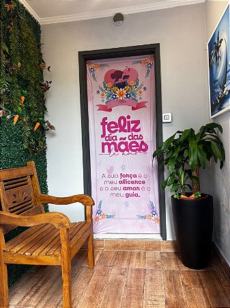 Capa Porta Para Decoração Dia Das Mães Tecido 0,87x2,23 Mod3