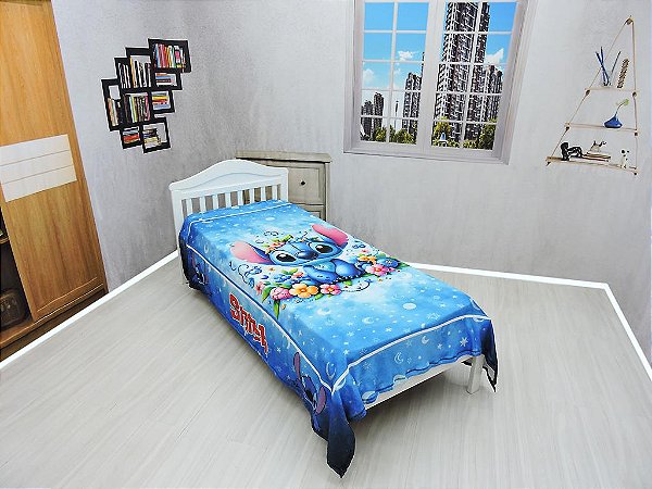 Manta Cobertor Stitch Solteiro Ultra Soft Macia Infantil Mod. 2