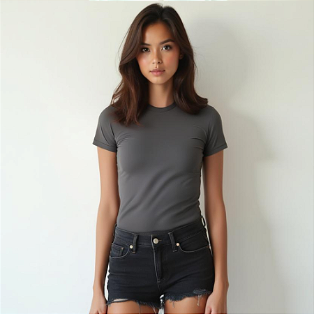 Camiseta Manga Curta Uv50 Dry Fit Inverno/verão Cinza