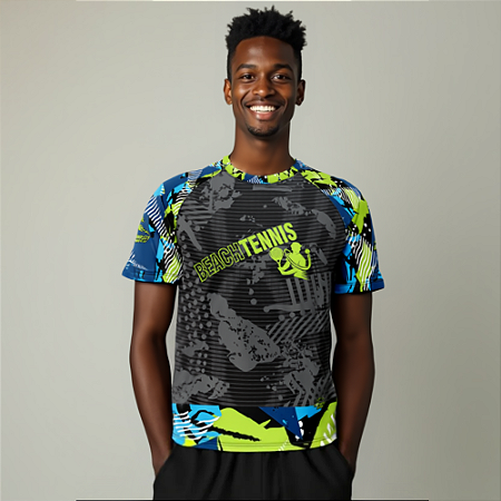 Camiseta Uv50+ Dry Fit Beach Tennis Everest Confortável