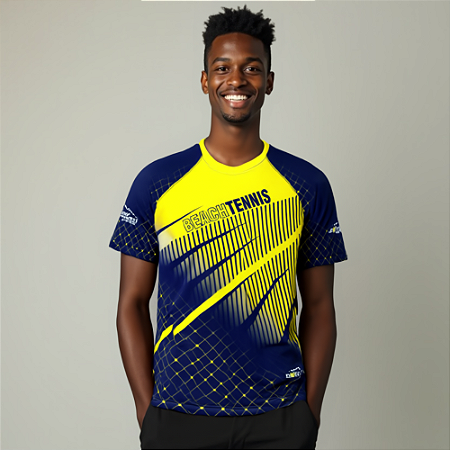 Camiseta Esportiva Everest Beach Tennis Uv50+ Dry Fit Azul