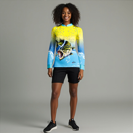 Camisa Feminina Pesca Uv50+ Secagem Rápida Esportiva