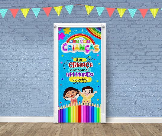 Capa De Porta Decorativa Celebrando O Dia Das Crianças 1