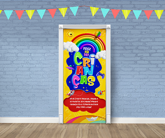 Capa de Porta Decorativa Dia das Crianças Mundo Mágico 2