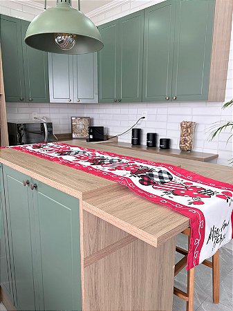 Trilho De Mesa Decoração Dia Das Mães Vermelho