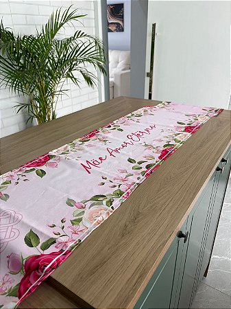 Trilho De Mesa Decoração Dia Das Mães Rosa
