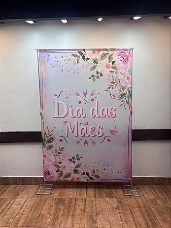 Painel Festa Retangular 1,5x2,2m Dia Das Mães
