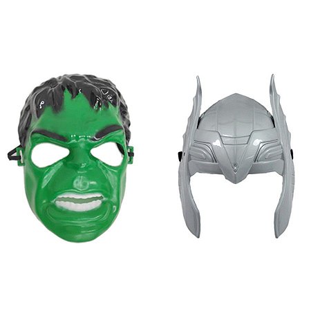 Mascara Hulk E Thor Vingadores Super Heróis