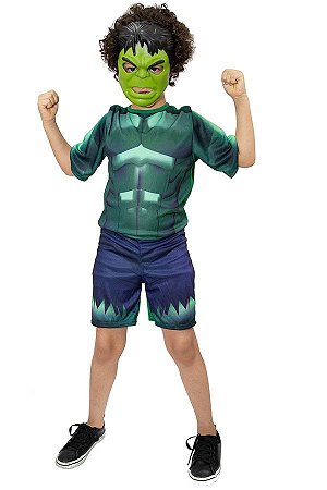 Fantasia Hulk Infantil Vingadores Avengers