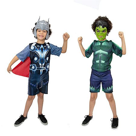 Fantasia Thor e Hulk Vingadores Avengers