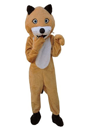MASCOTE GATO CREME PELÚCIA