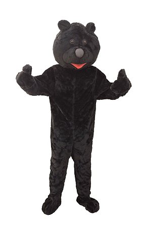 MASCOTE URSO PRETO PELÚCIA