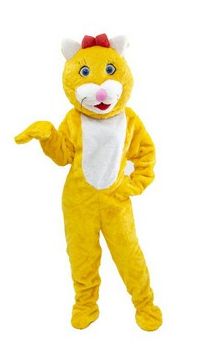 MASCOTE GATO AMARELO PELÚCIA