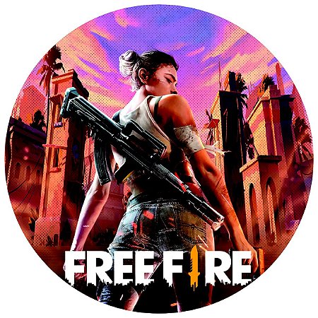 Painel Festa Redondo 3d Free Fire 1,50M estampa digital