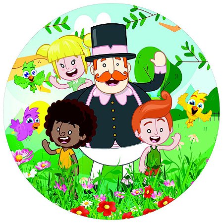 Painel Festa Redondo 3d mundo bita Sublimação 1,50M