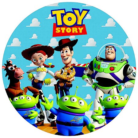 Painel Festa Redondo 3d Toy Story Estampa Digital Sublimação 1,50M