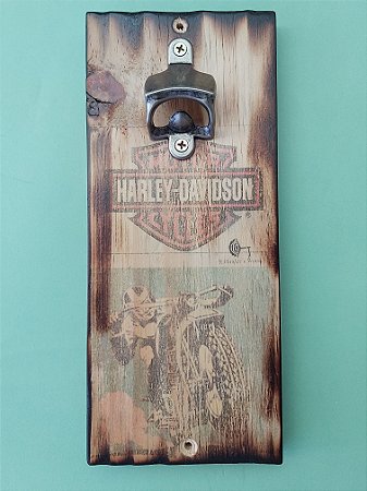 Abridor de garrafas Rústico: Tema Harley-Davidson