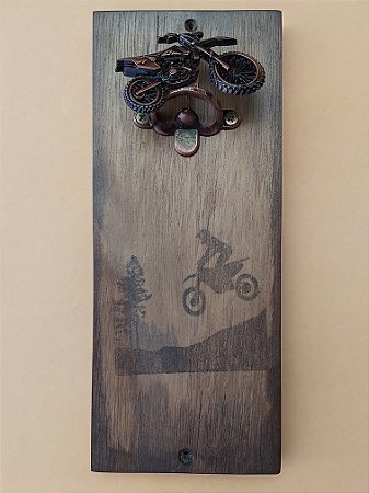 Abridor de garrafas Rústico: Tema Motocross