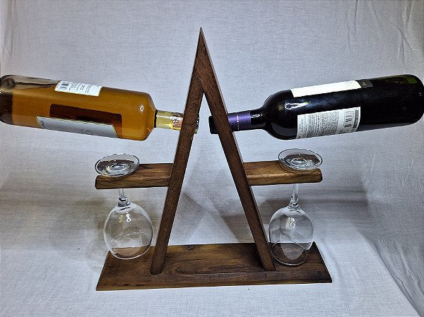 Suporte para Garrafas e Taças de Vinho