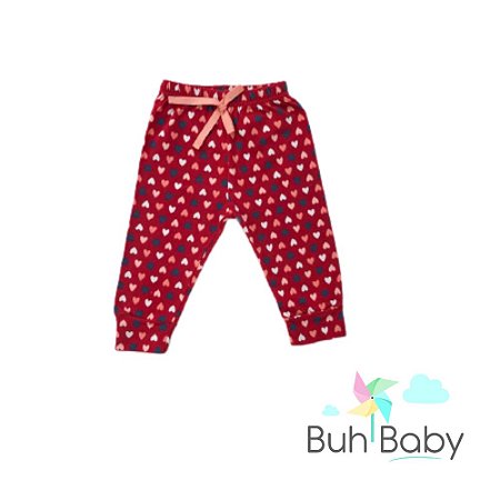 Calça Cotton Estampada Coração - BuhBaby