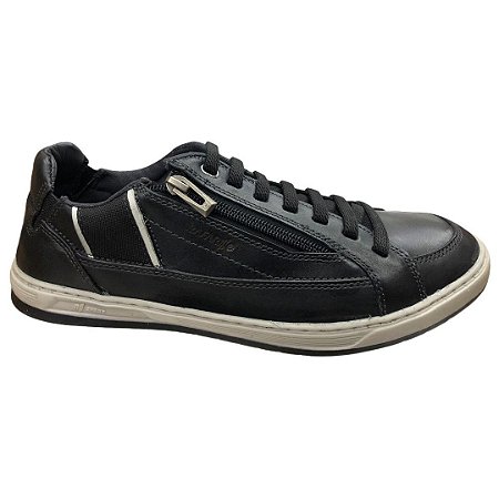 Sapatênis Masculino Rafarillo Couro - 65007 - Preto