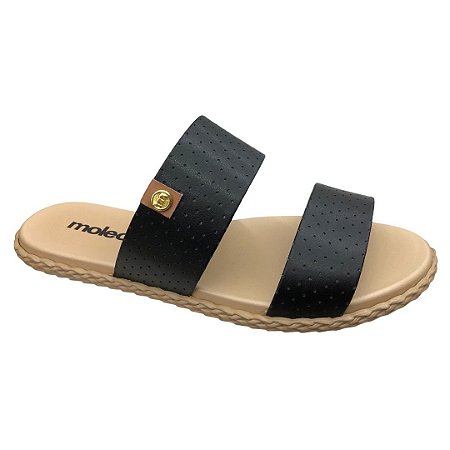 Rasteira Feminina Moleca Np Sardenha Neo Microperfuros - 5452.100 - Preto