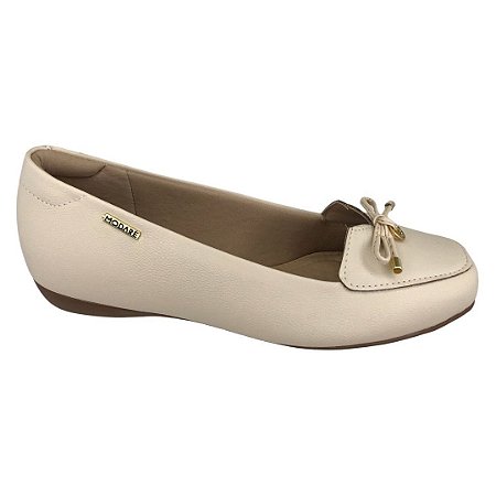 Sapato Feminino Modare Mocassim Np Floather Nature - 7016.461 - Creme