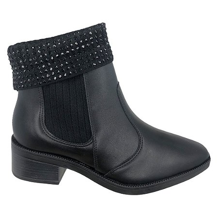 Bota Feminina Vizzano Cano Baixo - 3088.104 - Preto