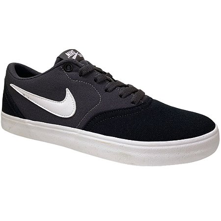 Tênis Masculino Nike Sb Check Solar Cnvs - 843896-023 -  Preto-Cinza