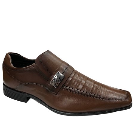 Sapato Masculino Venetto Couro - 8302C - Confort Pinhão