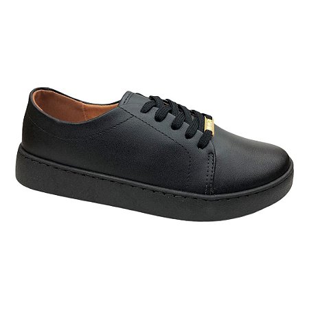 Tênis Feminino Vizzano Casual Pelica - 1214.205 - Preto-Preto