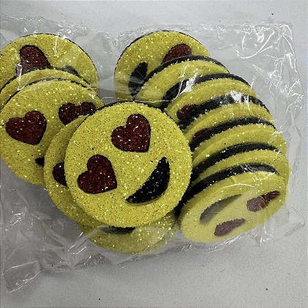 Emoji Feliz Coração - 15 UN