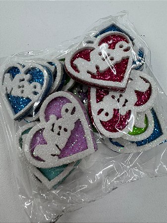 Dia das Mães - Mãe branco com Coração - 15 UN