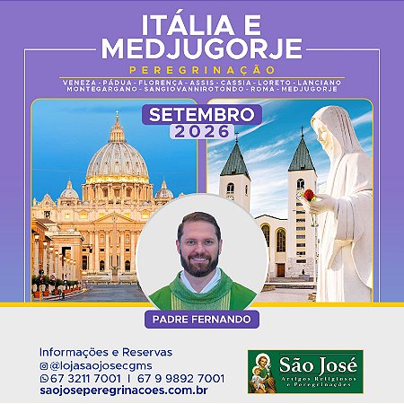 Itália e Medjugorje - Setembro 2026
