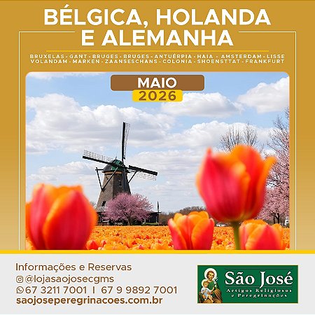 Bélgica, Holanda e Alemanha - Maio 2026