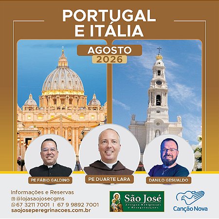 Portugal e Itália - Agosto de 2026